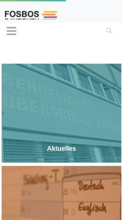 Vorschau der mobilen Webseite www.fosbos-bayreuth.de, Städtische Fachoberschule und Berufsoberschule