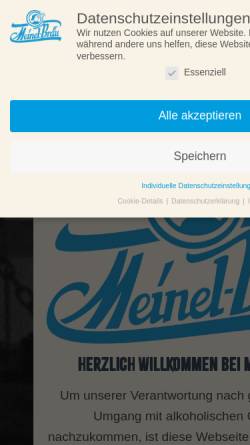 Vorschau der mobilen Webseite www.meinel-braeu.de, Familienbrauerei Georg Meinel GmbH