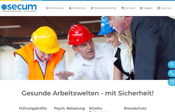 Vorschau von www.secum.de, Secum Arbeitsschutz