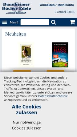 Vorschau der mobilen Webseite www.allgaeubuch.de, Buchhandlung und Verlag Tobias Dannheimer GmbH