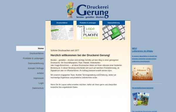 Vorschau von www.gerung-druck.de, Druckerei Gerung GbR