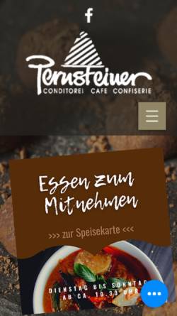 Vorschau der mobilen Webseite www.pernsteiner.net, Café Johannes Pernsteiner