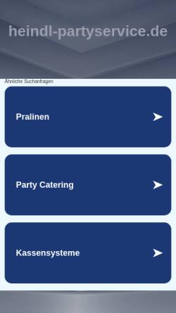 Vorschau der mobilen Webseite heindl-partyservice.de, Partyservice Hermann Heindl