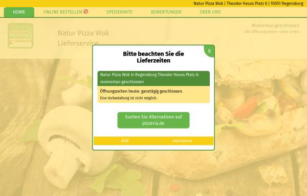 Vorschau von www.webimbiss.de, Natur-Pizza
