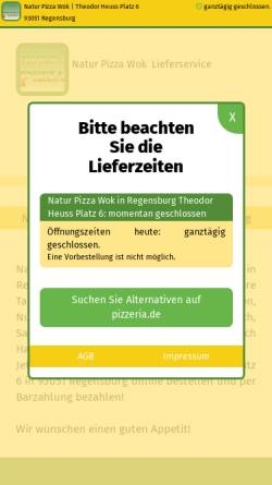 Vorschau der mobilen Webseite www.webimbiss.de, Natur-Pizza