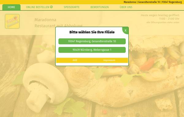 Vorschau von www.pizza-maradonna.de, Pizza-Maradonna