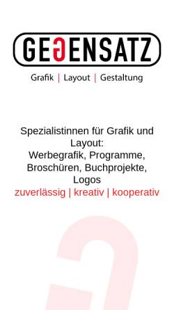 Vorschau der mobilen Webseite www.gegensatz.com, Gegensatz - Grafik.Büro