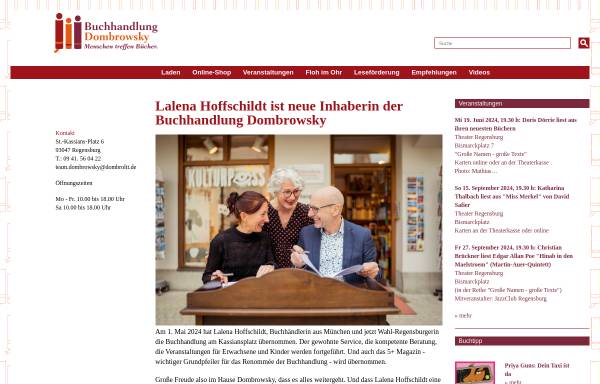 Vorschau von www.dombrolit.de, Buchhandlung Dombrowsky