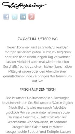 Vorschau der mobilen Webseite www.cafe-luftsprung.de, Café Luftsprung