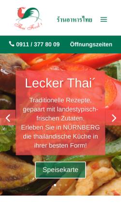 Vorschau der mobilen Webseite www.thaifood1.de, Thai Food 1