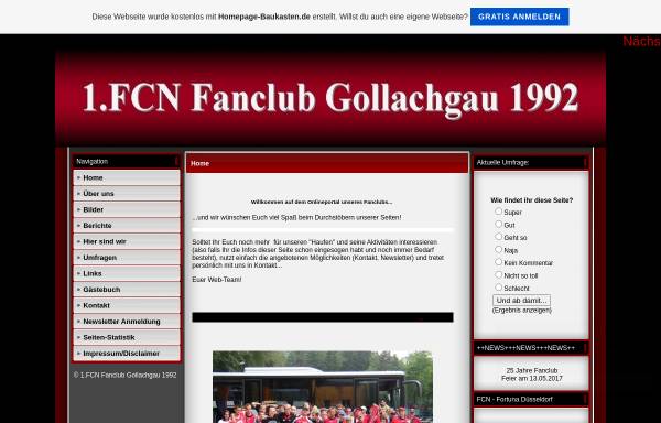 Vorschau von fcn-gollachgau.de.tl, Fanclub Gollachgau