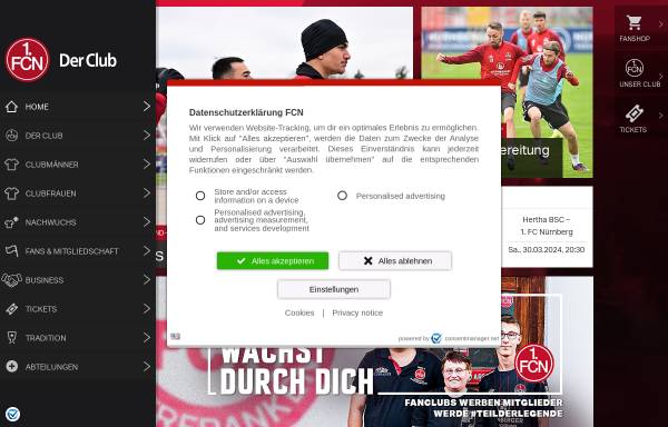 Vorschau von www.fcn.de, 1. FC Nürnberg