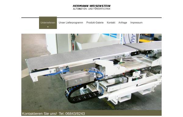 Vorschau von www.foerdertechnik-weisenstein.com, Hermann Weisenstein - Automation- und Fördertechnik