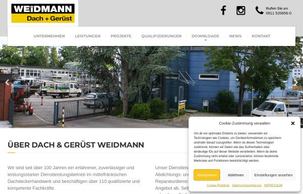 Vorschau von weidmann-gmbh.de, Dach und Gerüst Weidmann GmbH