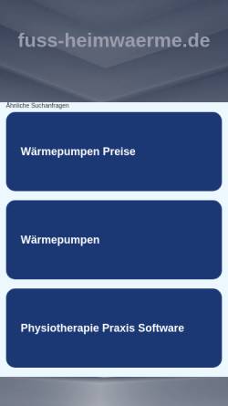Vorschau der mobilen Webseite www.fuss-heimwaerme.de, Heimwärme GmbH