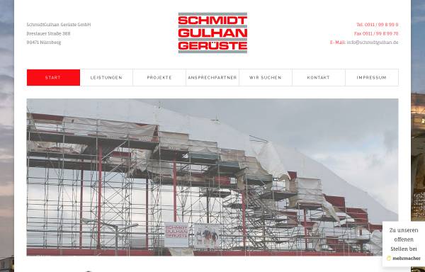Vorschau von www.schmidtgulhan.de, SchmidtGulhan Gerüste GmbH