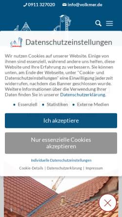 Vorschau der mobilen Webseite www.volkmer-dach.de, Volkmer Dach GmbH