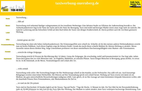 Vorschau von www.taxiwerbung-nuernberg.de, Taxiwerbung-Nürnberg.de