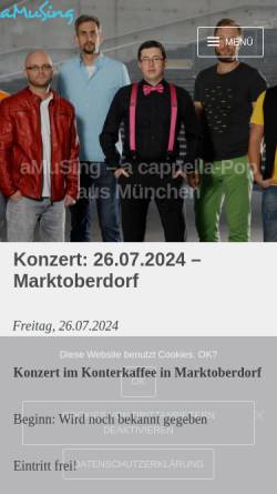 Vorschau der mobilen Webseite www.amusing.de, aMuSing