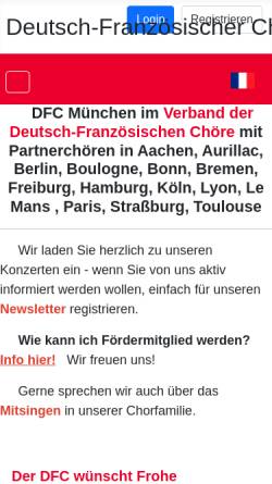 Vorschau der mobilen Webseite dfc-muenchen.de, Deutsch-Französischer Chor