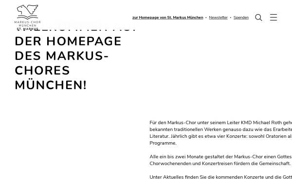 Vorschau von www.markus-chor-muenchen.de, Markus-Chor