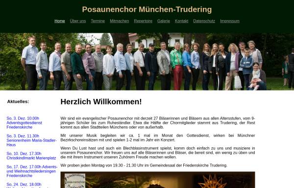 Vorschau von www.posaunenchor-trudering.de, Posaunenchor München Trudering