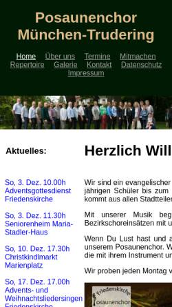 Vorschau der mobilen Webseite www.posaunenchor-trudering.de, Posaunenchor München Trudering