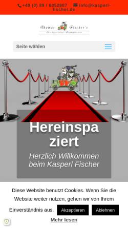 Vorschau der mobilen Webseite www.kasperlfischer.de, Oberbayrisches Puppentheater Thomas Fischer