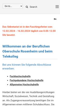 Vorschau der mobilen Webseite www.fosbos-rosenheim.de, FOS und BOS