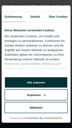 Vorschau der mobilen Webseite www.castell-bank.de, Fürstlich Castell'sche Bank, Credit-Casse AG
