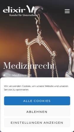 Vorschau der mobilen Webseite www.heilberufe-recht.de, Anwaltskanzlei Martens