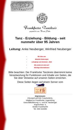 Vorschau der mobilen Webseite ffm.junetz.de, Frankfurter Tanzkreis
