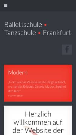 Vorschau der mobilen Webseite www.tanzszene.de, Tanzszene