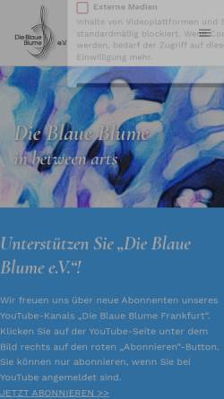 Vorschau der mobilen Webseite www.die-blaue-blume.ws, Die Blaue Blume e.V.