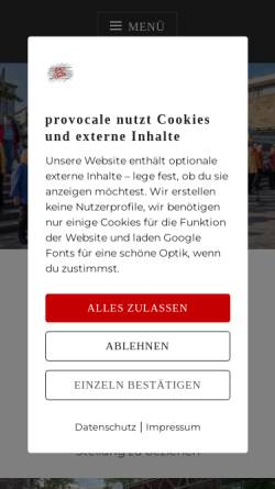 Vorschau der mobilen Webseite www.provocale.de, Provocale e.V.