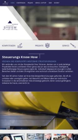 Vorschau der mobilen Webseite www.andras.de, Andras Steuerungssysteme GmbH