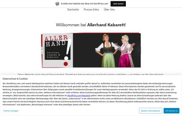 Vorschau von www.allerhand-kabarett.de, Allerhand-Kabarett