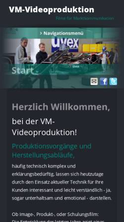 Vorschau der mobilen Webseite www.vm-video.com, VM-Videoproduktion Voigt & Mendt GmbH