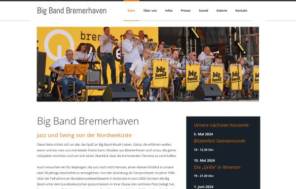 Vorschau von www.bigband-bremerhaven.de, Big Band Bremerhaven