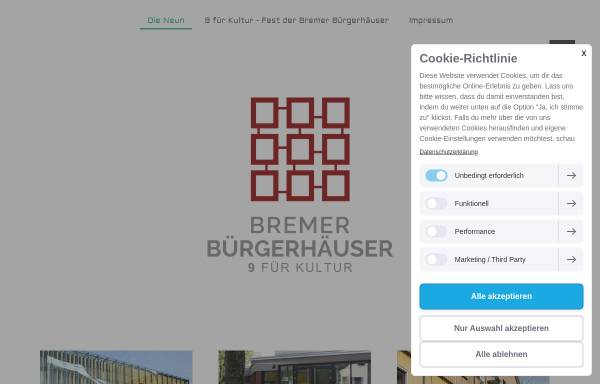 Vorschau von www.bremer-buergerhaeuser.de, Bremer Bürgerhäuser