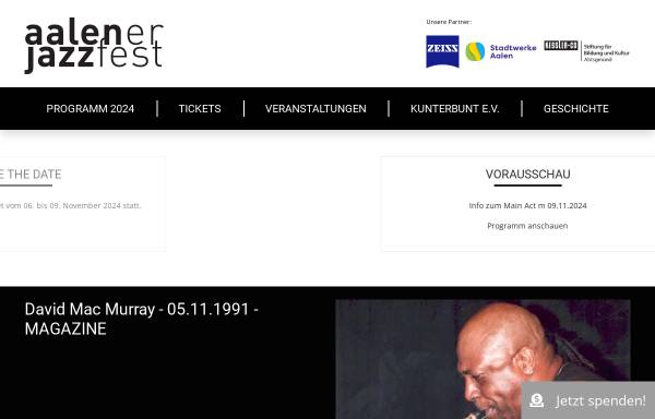 Vorschau von www.aalener-jazzfest.de, Aalener Jazzfest