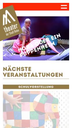 Vorschau der mobilen Webseite www.theateraalen.de, Theater der Stadt Aalen