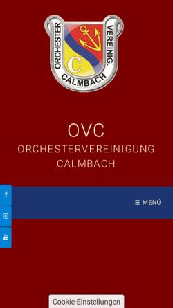 Vorschau der mobilen Webseite www.ov-calmbach.de, Orchestervereinigung Calmbach
