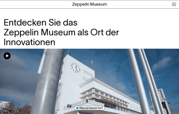 Vorschau von www.zeppelin-museum.de, Zeppelin Museum Friedrichshafen GmbH