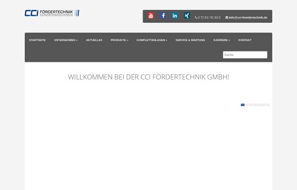 Vorschau von www.cci-foerdertechnik.de, CCI Fördertechnik GmbH für Sondermaschinen