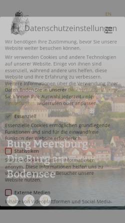 Vorschau der mobilen Webseite www.burg-meersburg.de, Burg Meersburg