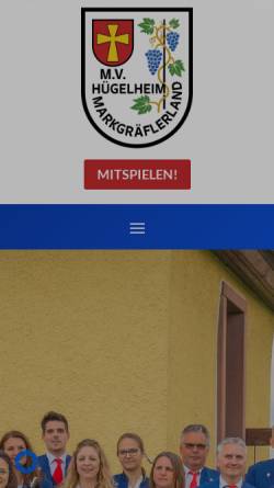 Vorschau der mobilen Webseite mv-huegelheim.de, Musikverein Hügelheim e.V