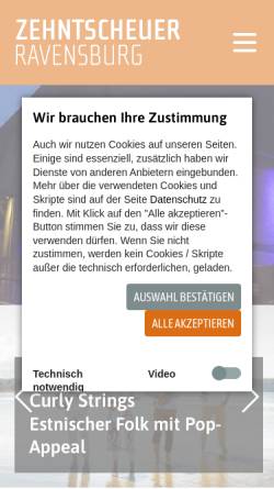 Vorschau der mobilen Webseite zehntscheuer-ravensburg.de, Zehntscheuer