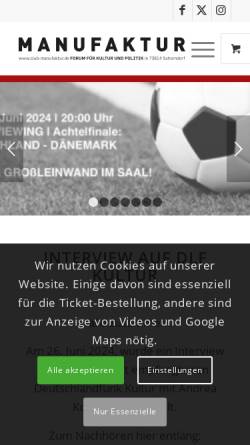 Vorschau der mobilen Webseite www.club-manufaktur.de, Club Manufaktur e.V.