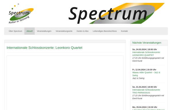 Vorschau von www.spectrum-kultur-in-tettnang.de, Spectrum - Kultur in Tettnang